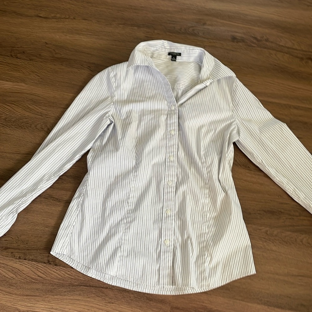Ann Taylor Brand Women Button Down Dress Shirt